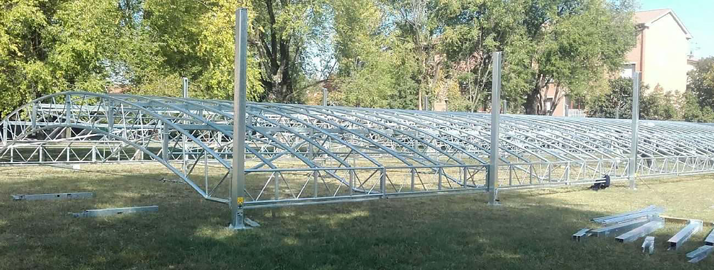 Стальной каркас мобильного модульного ангара TENTER FAST